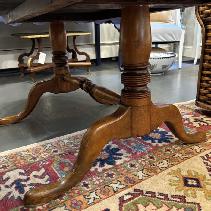 early 1900s antique tiger maple table 9405