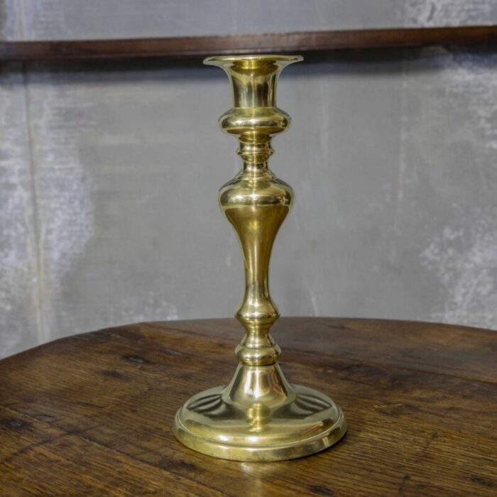 early 19th century brass candlesticks set of 2 5