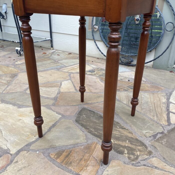 early 20th century antique 1 drawer primitive cherry side table 0988