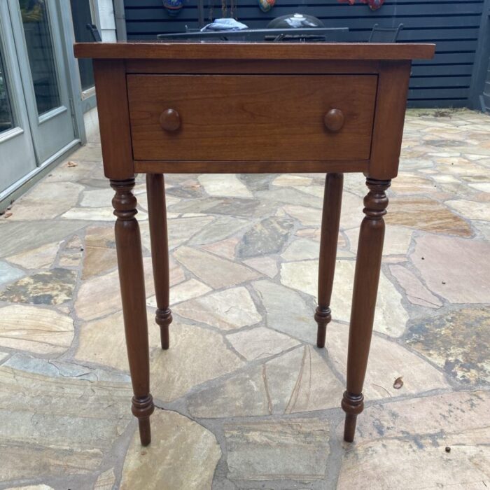 early 20th century antique 1 drawer primitive cherry side table 2757