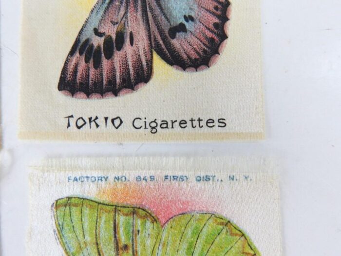 early 20th century butterfly tobacco silks set of 4 9441