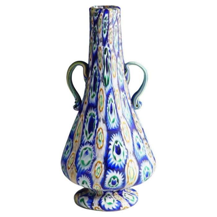 early 20th century murano millefiori murrine vase by vetreria fratelli toso 1