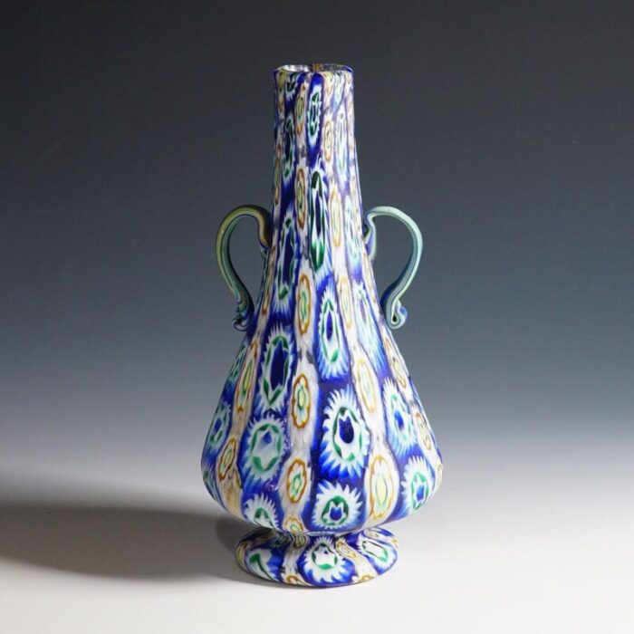 early 20th century murano millefiori murrine vase by vetreria fratelli toso 2