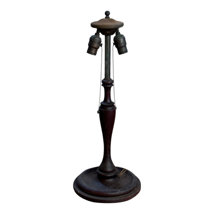 early 20th century wooden lamp base 8140