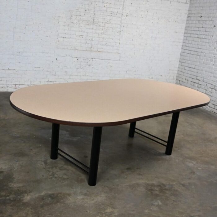 early 21st century modern surfacetech racetrack conference or dining table oval laminate top 1862