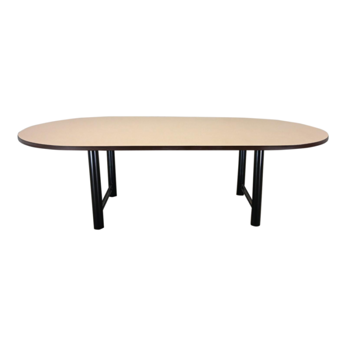 early 21st century modern surfacetech racetrack conference or dining table oval laminate top 4669