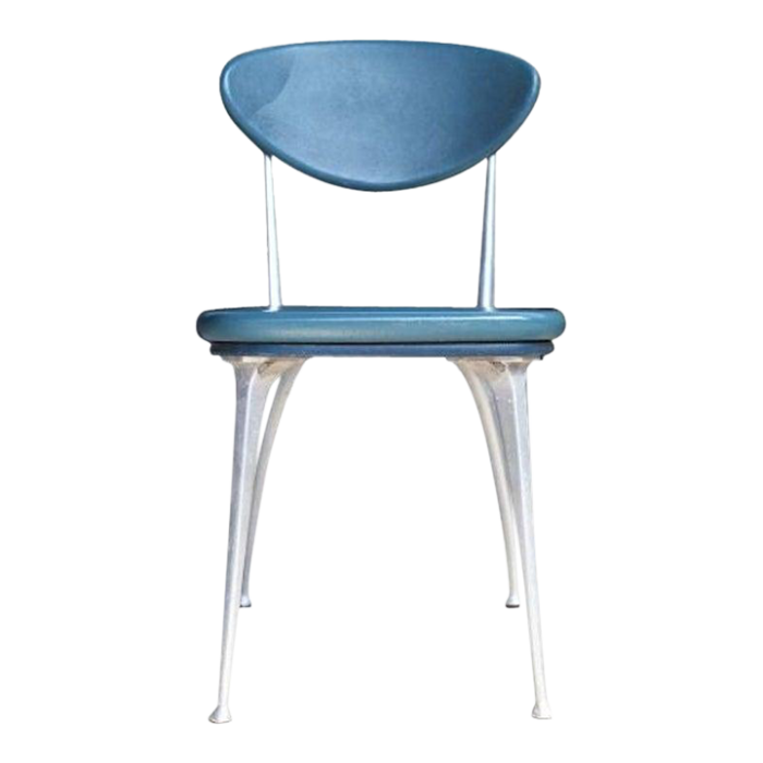 early shelby williams gazelle chair in blue accent side mid century modern 1940s 5463