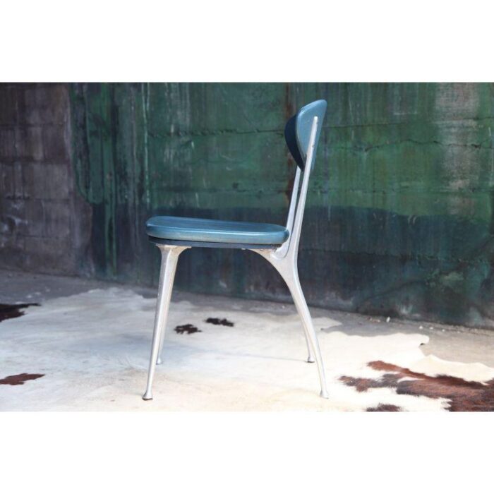 early shelby williams gazelle chair in blue accent side mid century modern 1940s 8483