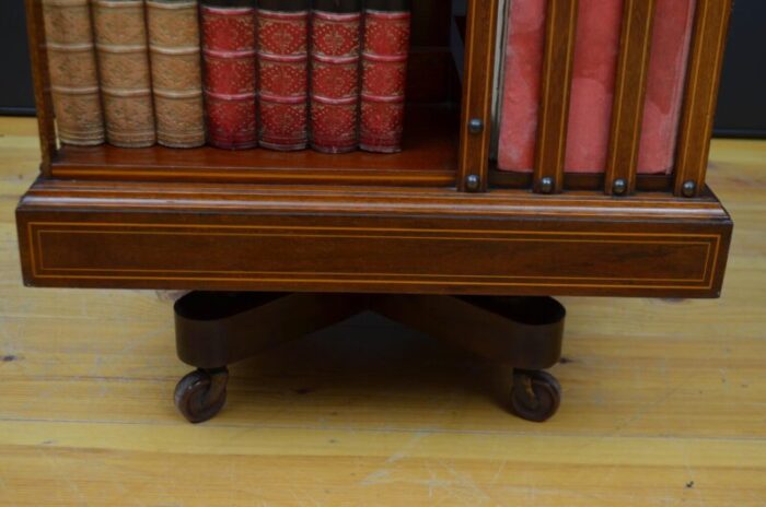 edwardian mahogany and inlaid revolving bookcase 1900 2531