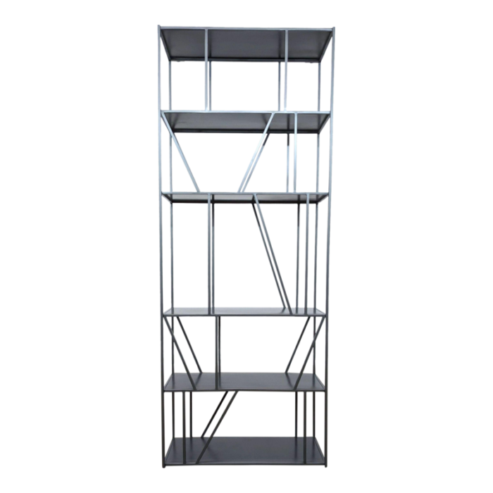 elly modern geometric iron etagere bookshelf 1074