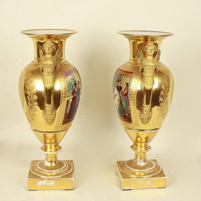 empire porcelain vases set of 2 7