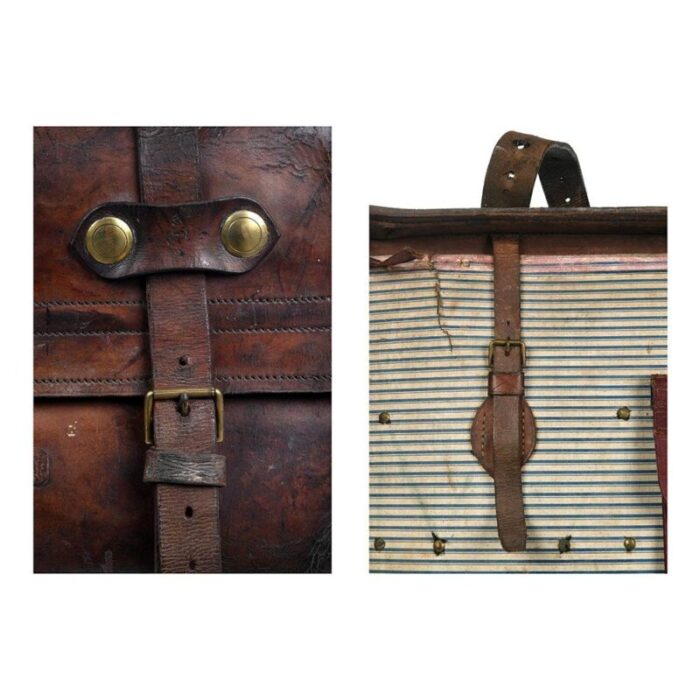 english leather suitcase with interior pocket 1880s 4