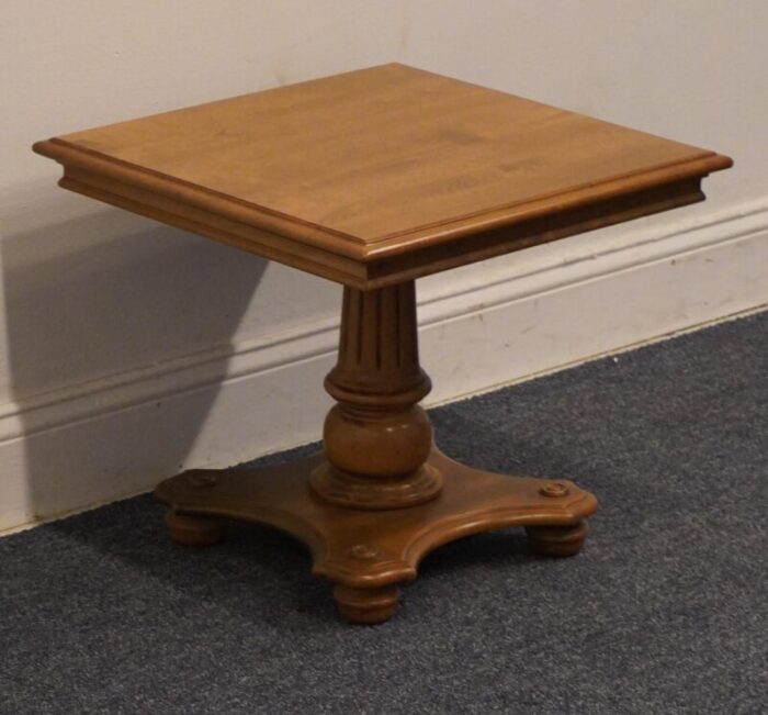 ethan allen classic manor collection solid maple 20 square accent bunching end table 15 8421 0726