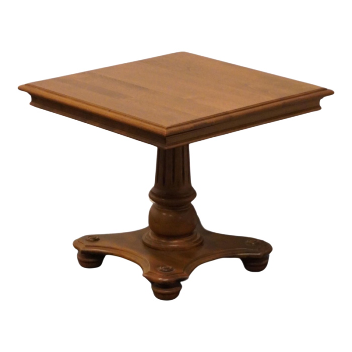 ethan allen classic manor collection solid maple 20 square accent bunching end table 15 8421 4457