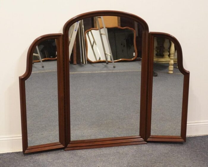 ethan allen georgian court collection solid cherry 56 tri view dresser mirror 11 5230 4689