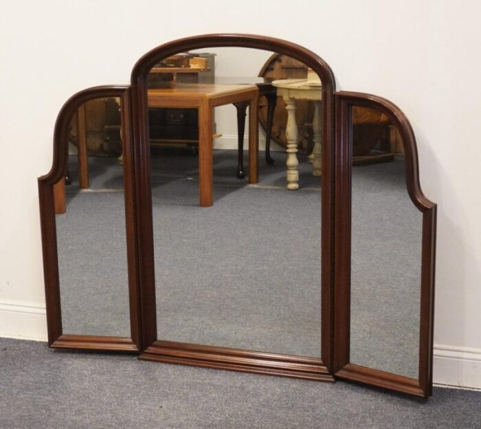 ethan allen georgian court collection solid cherry 56 tri view dresser mirror 11 5230 7039