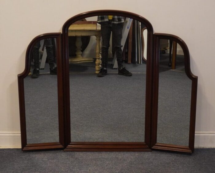 ethan allen georgian court collection solid cherry 56 tri view dresser mirror 11 5230 9867