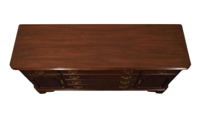 ethan allen georgian court collection solid cherry 63 triple door dresser 11 5223 0274