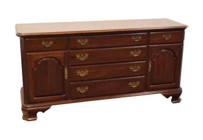 ethan allen georgian court collection solid cherry 63 triple door dresser 11 5223 0718