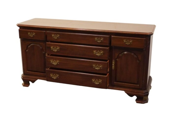 ethan allen georgian court collection solid cherry 63 triple door dresser 11 5223 1214