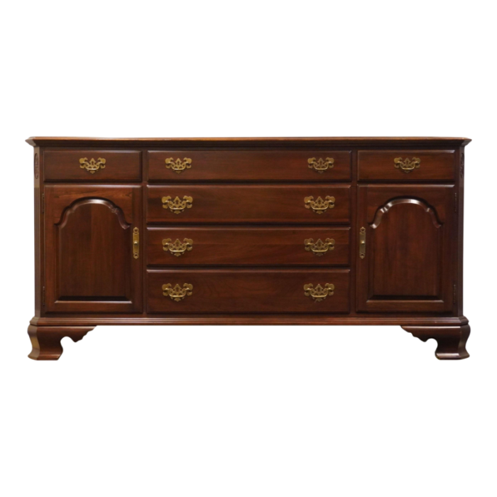 ethan allen georgian court collection solid cherry 63 triple door dresser 11 5223 5916