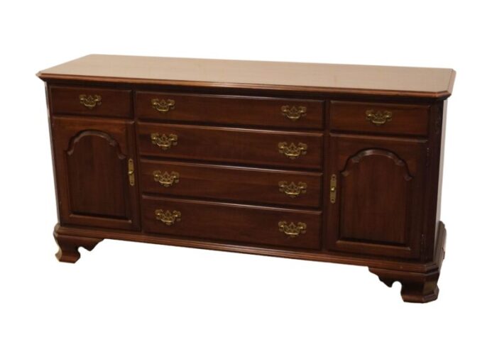 ethan allen georgian court collection solid cherry 63 triple door dresser 11 5223 9010