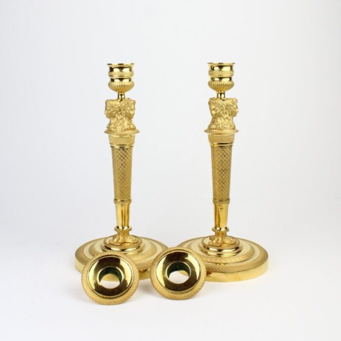 figurative empire candleholders 1820s set of 2 13