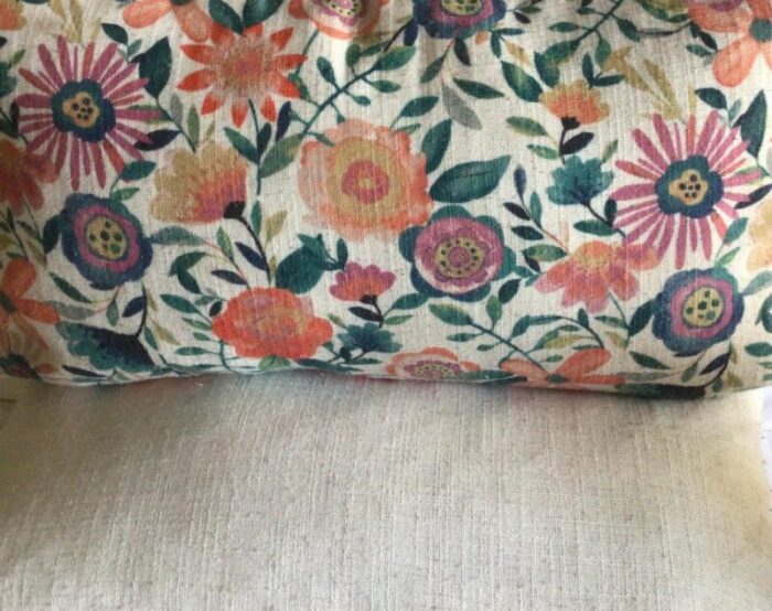 floral lumbar decorative pillow covers and inserts a pair 4547