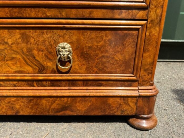 french burr walnut chest of drawers 1870s 4051