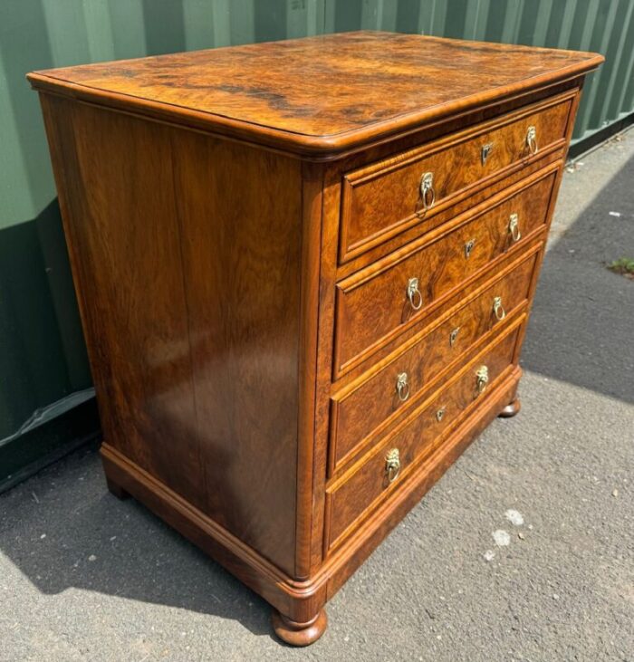 french burr walnut chest of drawers 1870s 5725