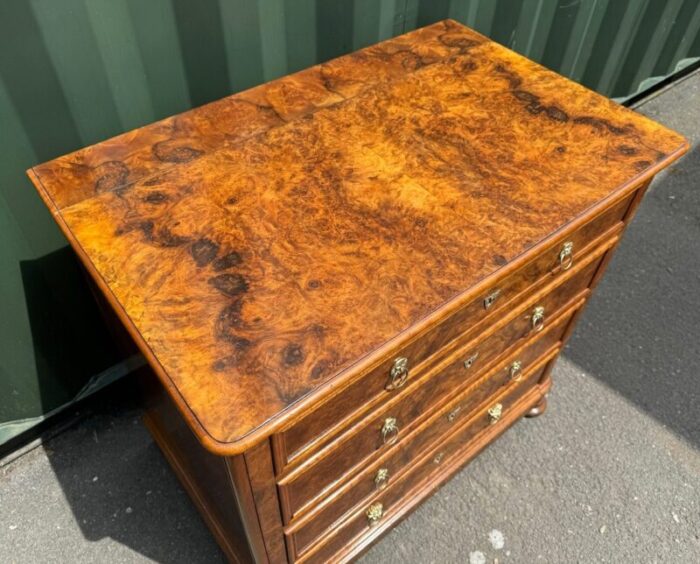 french burr walnut chest of drawers 1870s 6364