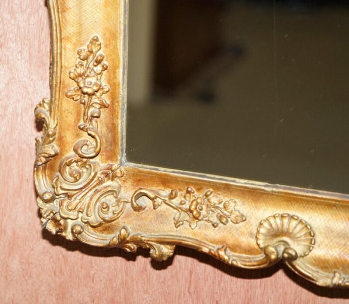 french giltwood wall mirror with ornately carved frame 1880 1900 3