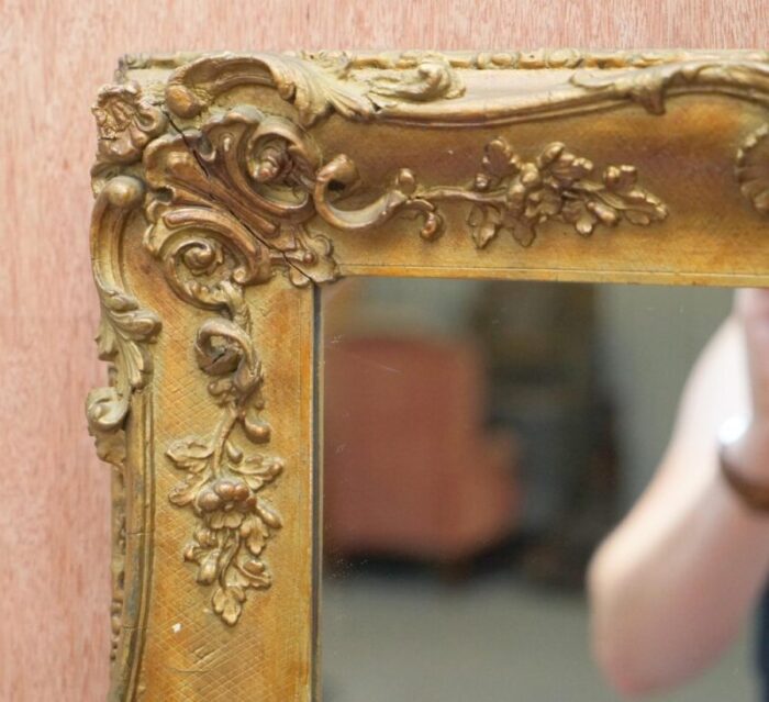 french giltwood wall mirror with ornately carved frame 1880 1900 8