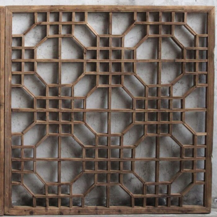 geometric wooden wall panels set of 2 4