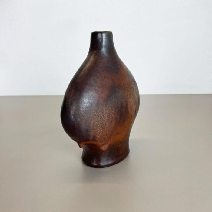 german fat lava ceramic pottery vase by gerda heukoth for carstens toennieshof 1970s 5