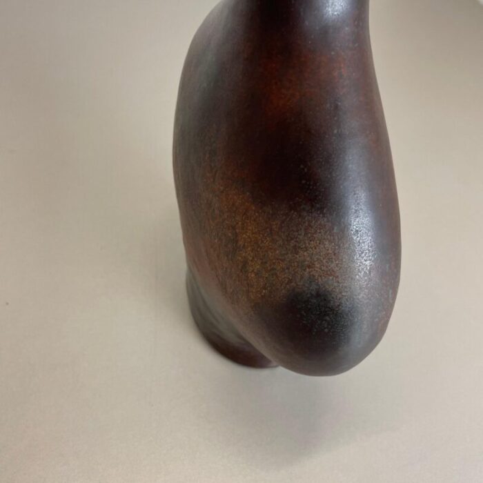 german fat lava ceramic pottery vase by gerda heukoth for carstens toennieshof 1970s 9