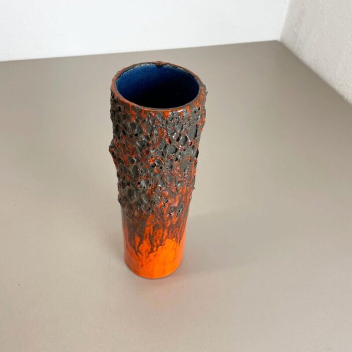 german glaze ceramic studio pottery vase by otto keramik 1970s 4