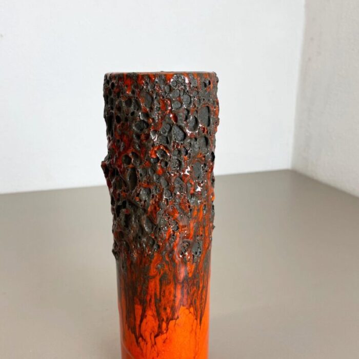 german glaze ceramic studio pottery vase by otto keramik 1970s 6