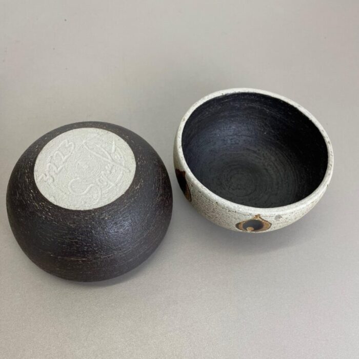 german modern ceramic objects by peter mueller for sgrafo modern 1970s set of 2 16