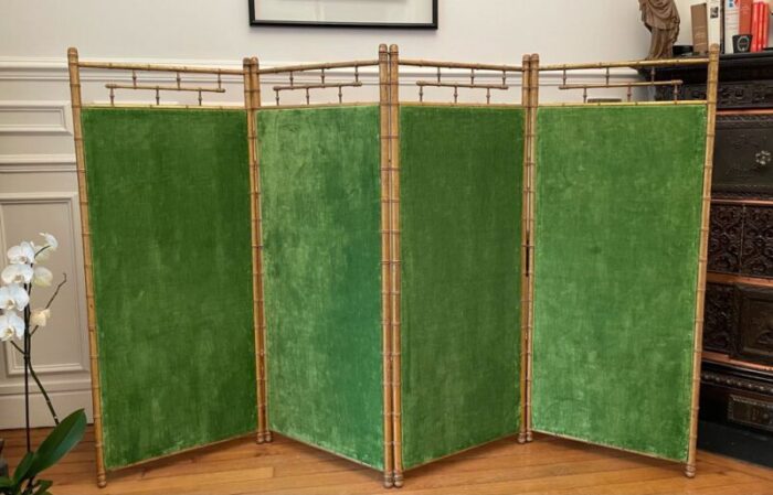 gilded faux bamboo screen by madeleine castaing 1