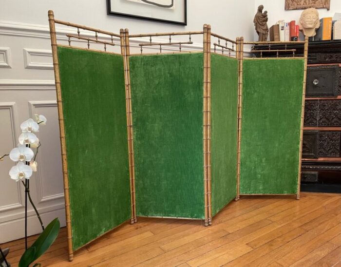 gilded faux bamboo screen by madeleine castaing 3