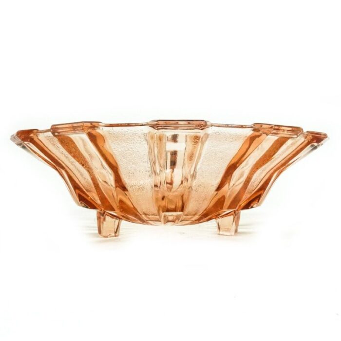 glass bowl from val saint lambert belgium 1950s 2