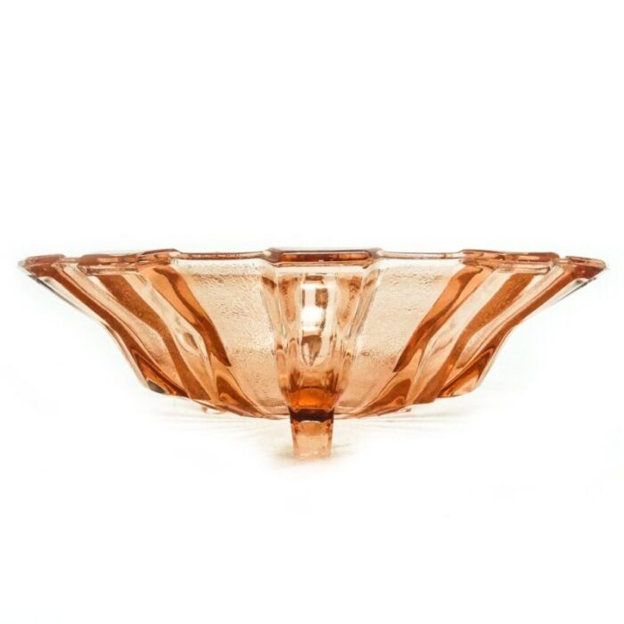 glass bowl from val saint lambert belgium 1950s 5