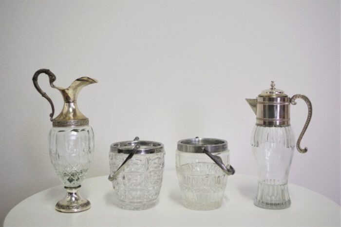 glass jugs 1960s set of 4 1