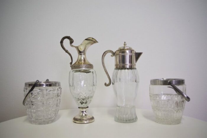 glass jugs 1960s set of 4 2