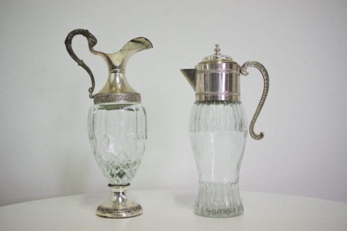 glass jugs 1960s set of 4 5