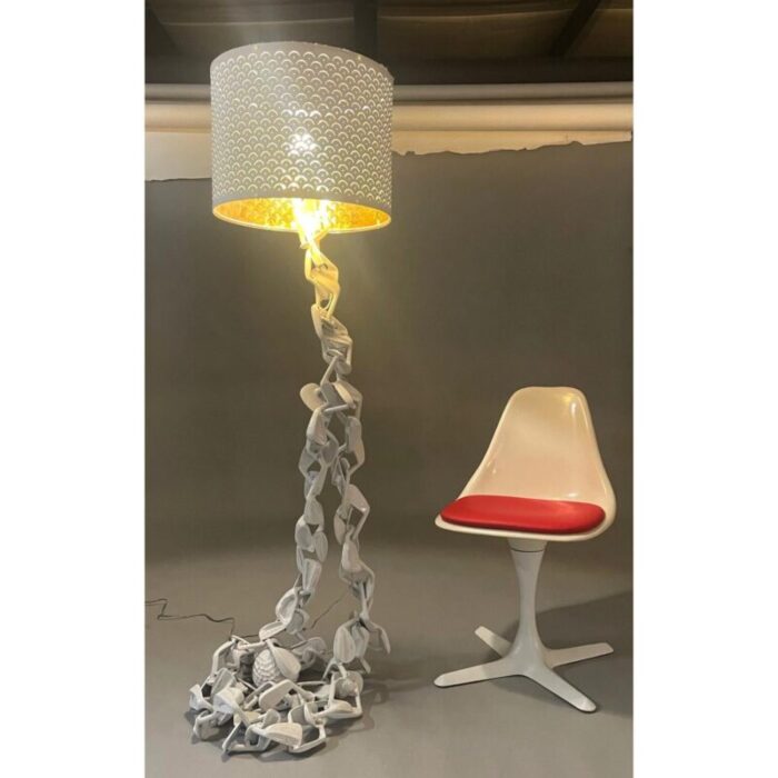 golf club floor lamp pop art sculpture custom made white golf lamp 5822