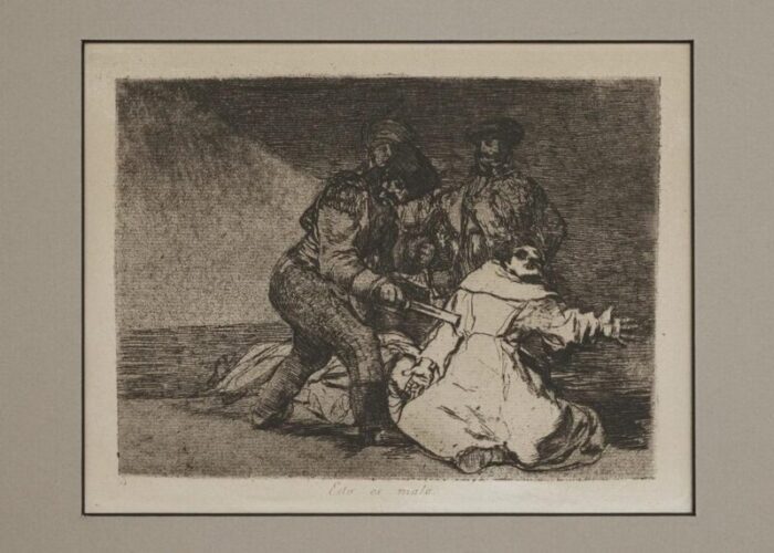 goya etching disasters of war framed wall art set of 5 5385