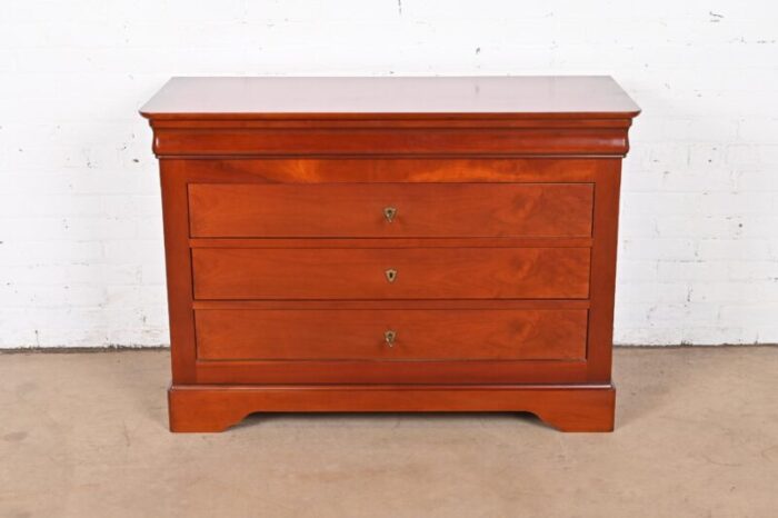 grange french louis philippe cherry wood chest of drawers 0740