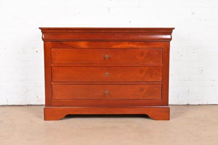 grange french louis philippe cherry wood chest of drawers 8727